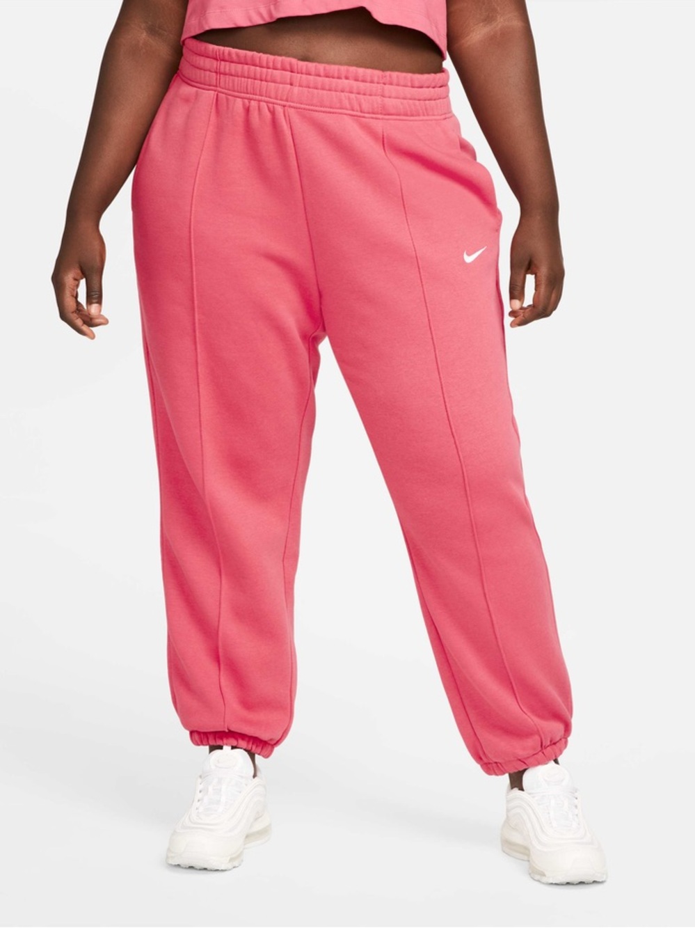 Nike Sportswear Trend Women's Fleece Trousers in Archaeo Pink / White size M